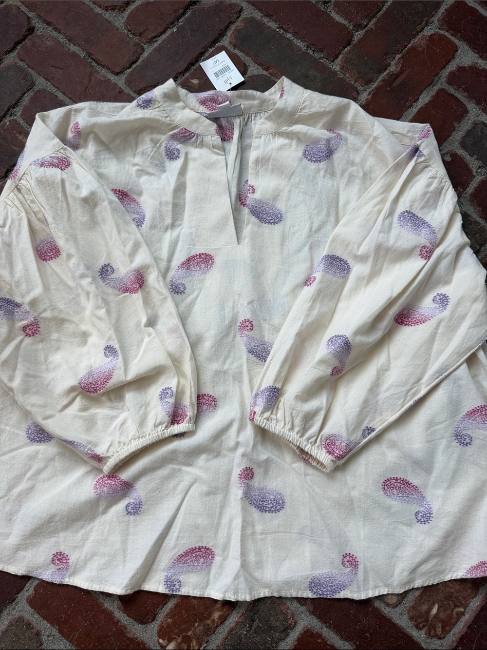 NWT J.Jill Paisley Print Blouse Top - Picture 5 of 7